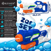 KESSER® Waterpistool - Set van 2 - Bereik 10-11 meter - Blauw